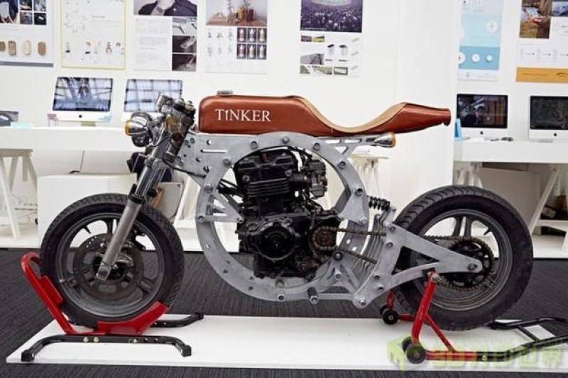 颠覆设计！使用碳纤维3D打印制作的开源摩托Tinker