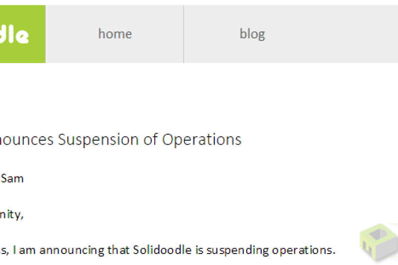老牌3D打印机生产商Solidoodle宣布停止运营 给了我们什么启示？